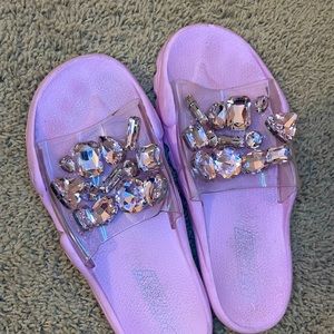 Jeffrey Campbell Bejeweled Slides 💖